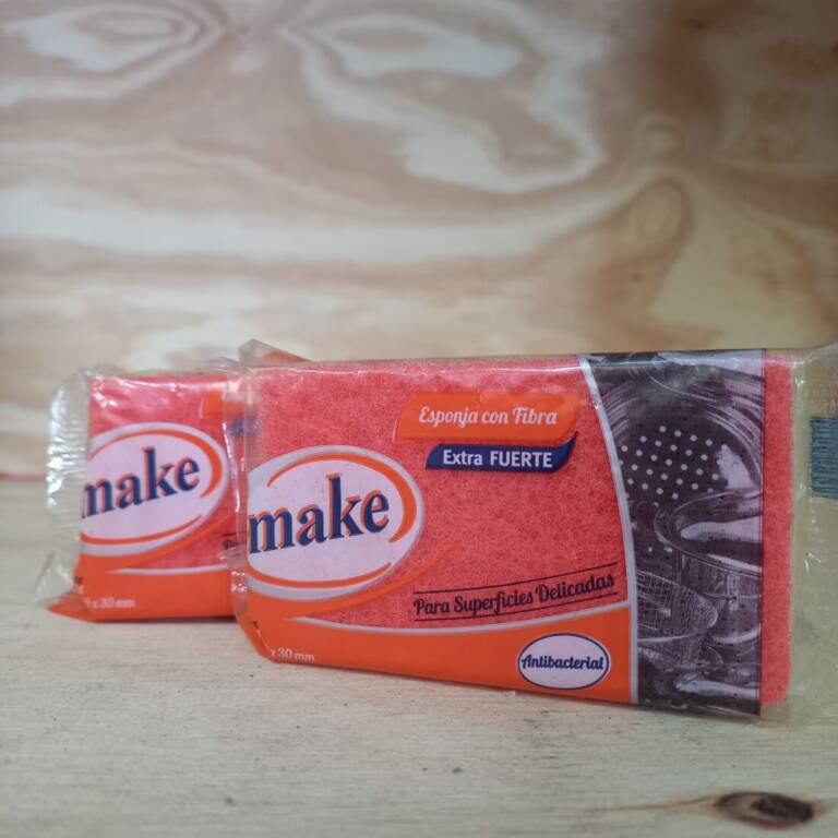ESPONJA CON FIBRA EXTRA FUERTE ANTTIBACTERIAL