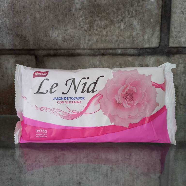 JABON DE TOCADOR CON GLICERINA 3*75GRS ROSADO