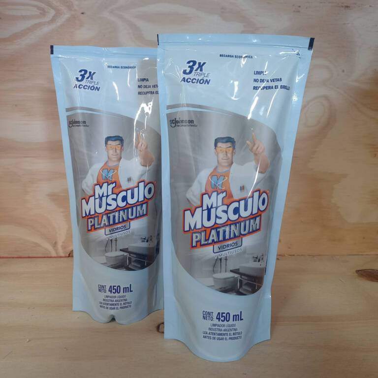 LIMPIADOR LIQUIDO PLATINUM VIDRIOS MULTIUSO *450ML RECARGA ECONOMICA